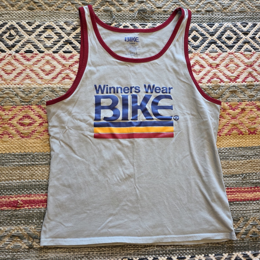 BIKE Ringer Tank Top with Red Trim